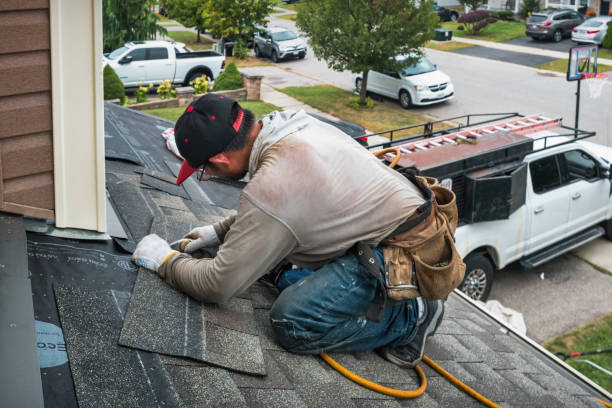 Professional Flat Roof Repair technician working in Pell Lake, WI